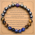 Strong Healing Crystal Bracelet 8MM Genuine Stone Bracelet Lucky Beaded Bracelet Chakra Bracelet 6.5 inch Positive Energy Inspirational Gifts for Women Mom