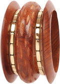 Touchstone wood bracelets for women bangle wooden jewelry handmade artisan bangles natural handcrafted brown olive stylish chunky boho bohemian bracelet brass metal inlaid woods stackable