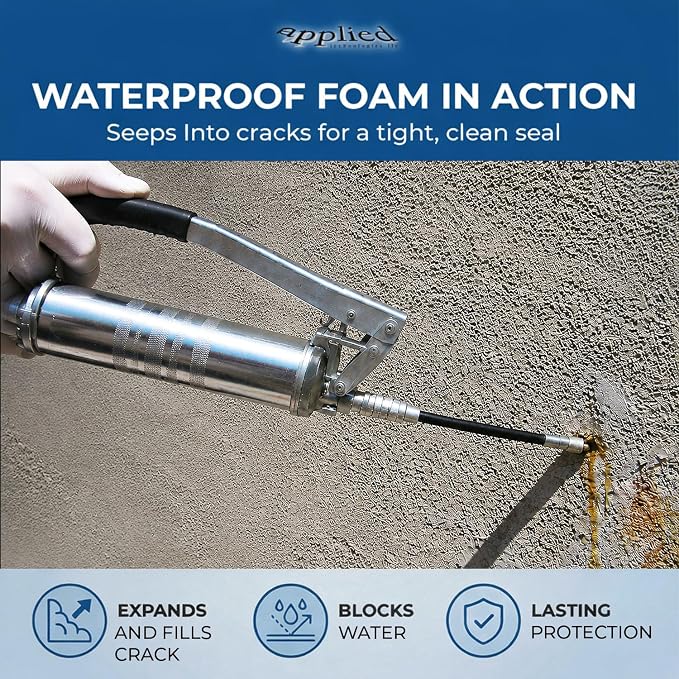 Acta-Leak 10' Foundation Crack Repair Injection Kit, Hydra Stop 300 Expanding - Image 4