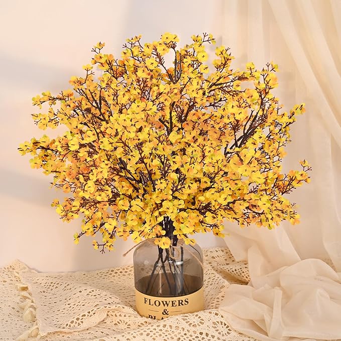 10 Pcs Fall Flowers, Real Touch Babys Breath Artificial Flowers, Full Baby by Yastouay
