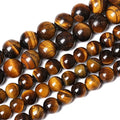 180PCS 4mm Natural Yellow Tiger Eye Stone Beads Semi Gemstone Round Loose Beads for Jewelry Making 32" 2 Strand DIY Bracelet Necklace Earrings
