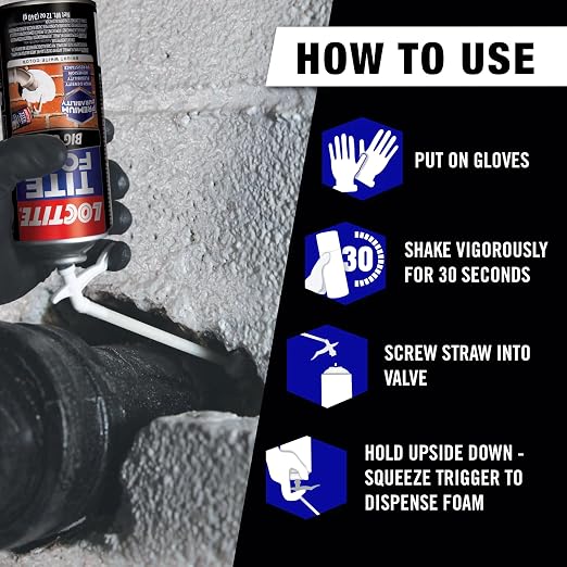 Loctite Tite Foam Big Gaps Spray Foam Sealant, 12 fl oz Can, 12 Pack - Image 6