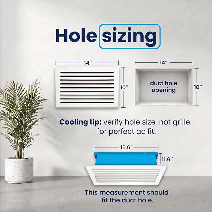 14x10 Aluminum Wall Ceiling Air Return Vent Cover HVAC Rustproof Grille - Image 3