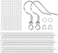 925 Sterling Silver Earring Hooks, 750PCS Earring Hooks Kit 250PCS/125Pairs Hypoallergenic Ear Wires with 250PCS Silver Open Jump Rings and 250PCS Rubber Backs Earwire for Jewelry Making