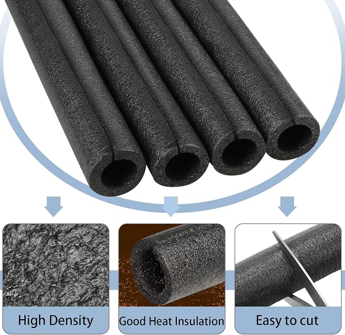 16 Pack Elbow Pipe Insulation Foam Tube Outdoor Wrap Black Pipe Covers Elbow - Image 5