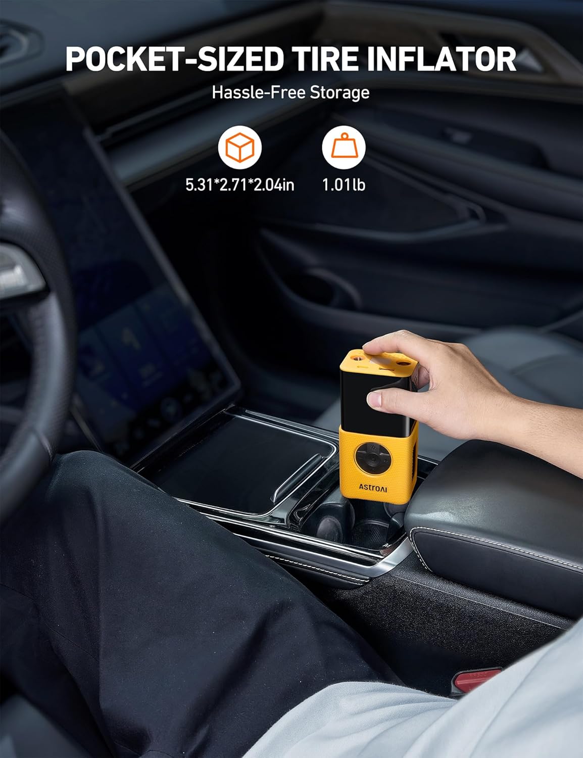 AstroAI Tire Inflator L7S Portable Air Compressor Cordless Bike Air Pump with Digital Dual Values Display, 150 PSI Car Tires Pump with LED Lights Air Pump for Auto, Motorcycles, Bikes, Balls