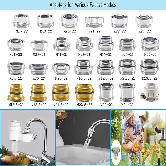 Universal Faucet Adapter, Universal Silicone Aerator Adapter | Faucet Filter - Image 6