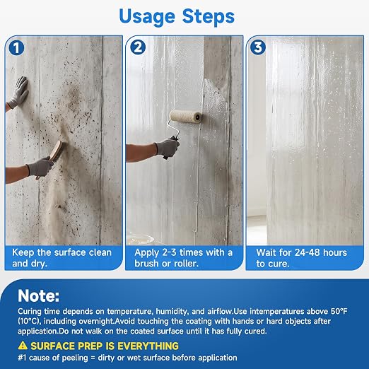 Transparent Waterproof Sealant 1Gallon, Bonds to roofs, concrete & wood - Image 4