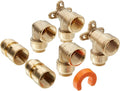 SharkBite Shower and Tub Connection Kit, Push to Connect Brass Plumbing Fittings by SharkBite