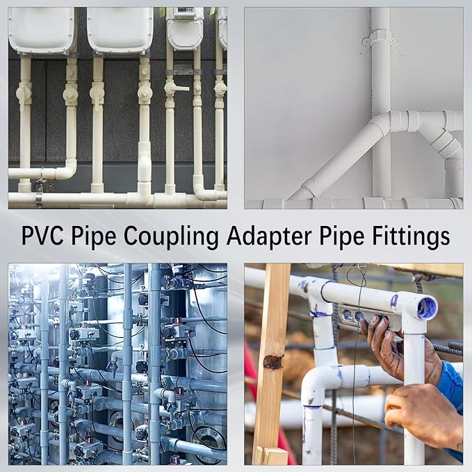 10Pack 3/4 inch PVC Pipe Coupling Adapter Pipe Fittings, Socket x Socket - Image 4