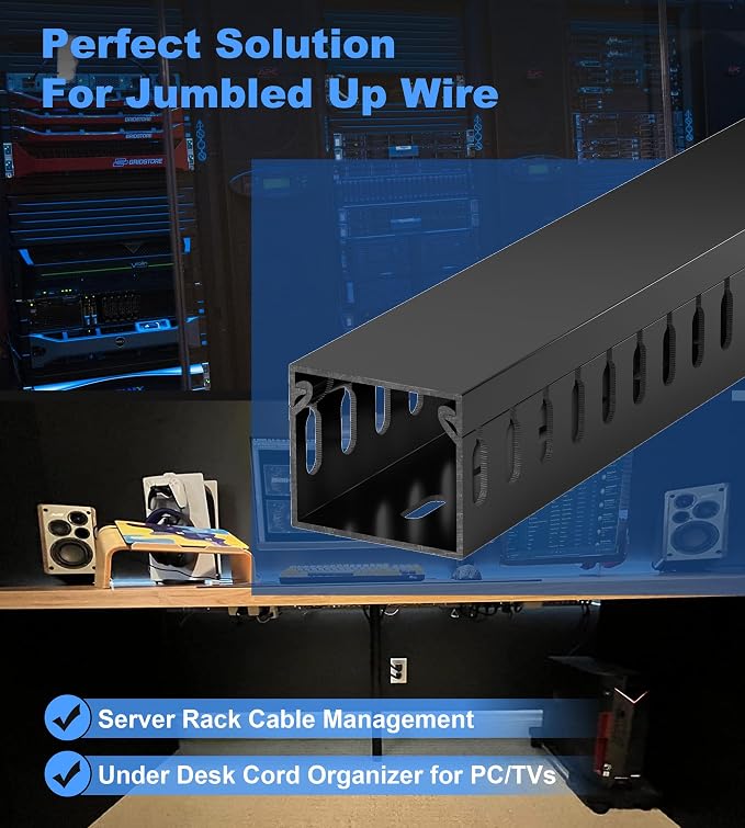 1.4"H x 1.6"W Cable Raceway, 66in Under Desk Wire Management Channel, 16.5in - Image 5