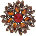 LAXPICOL Vintage Women's Austrian Crystal Elegant Flower Brooch Wedding Broach Pin