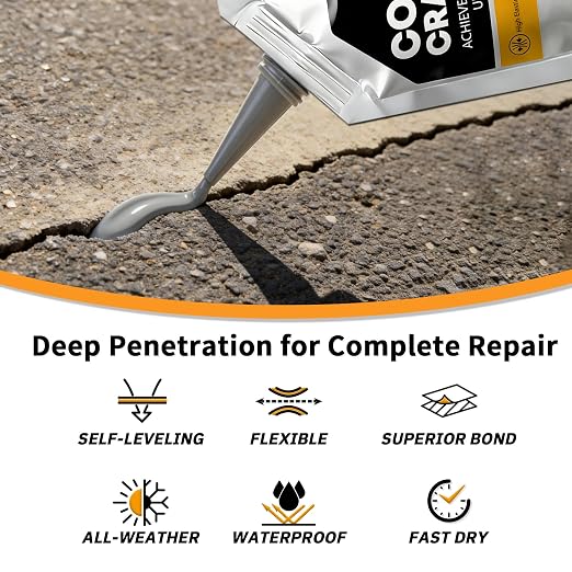 Concrete Crack Filler – Self-Leveling Cement Crack Repair Sealant, Waterproof & - Image 2