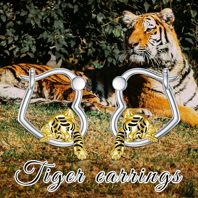 Hypoallergenic Earrings Rabbit Tiger Teddy Koala Puppy Panther Peacock Earrings Sterling Silver Animal Hug Hoop Earrings Jewelry Mothers Day Graduation Birthday Gifts for Women