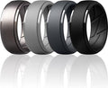 ThunderFit Men's Silicone Rings 10mm Wide 2.5mm Thick Rubber Bands, Breathable, Variety Multipack 1-10