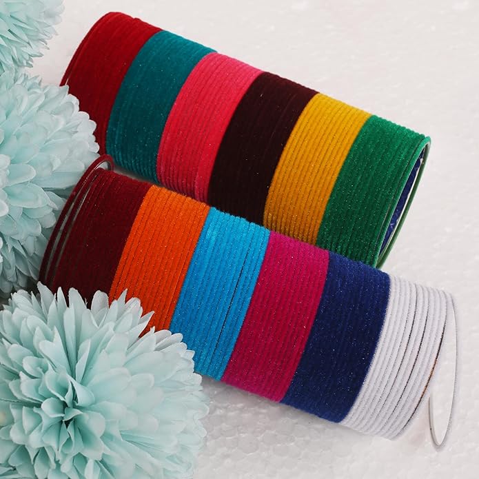 Touchstone indian bangles bracelets for women colorful churiyan set return gifts jewelry chudiya bulk pack bollywood metal bangle sets 12 textured vintage colors. Set of 144