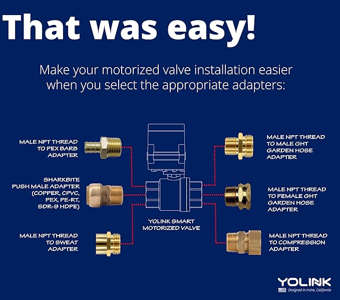 YoLink LoRa Smart Water Leak Protection System, Including 3/4" Commercial Grade - Image 9