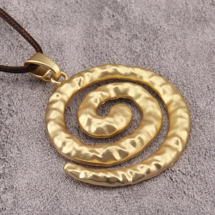Women's Leather Long Necklace Bohemian Style Circle Retro Pendant Necklace Women's Jewelry