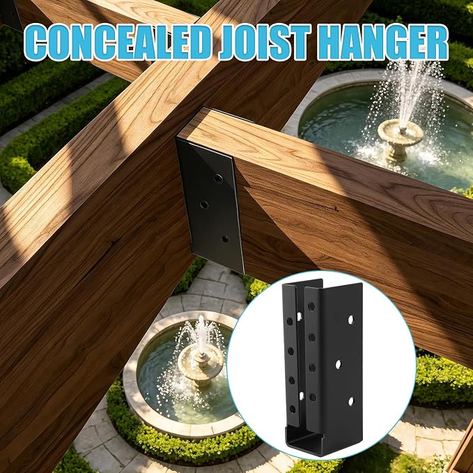 26 Pcs of 2"x 6" Concealed Joist Hangers|Outdoor Concealed-Flange | Q235 Steel - Image 5