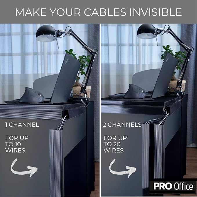 Cable Management ProOffice 96in J Channel Cable Raceways - Image 7