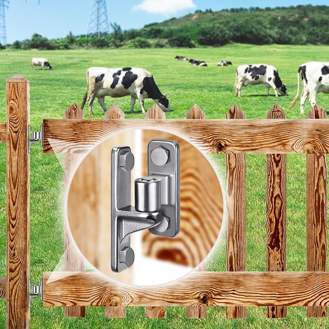 Insaga 304 Stainless Steel Gate Hinges 4 Pack, Heavy Duty Wall Mount Hinges - Image 2