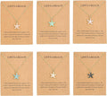 6Pcs Gold Beach Starfish Necklace Set for Women Cute Beachy Hawaii Star Fish Bulk Necklaces Pack Trendy Hawaiian Friendship Matching Jewelry Accessories