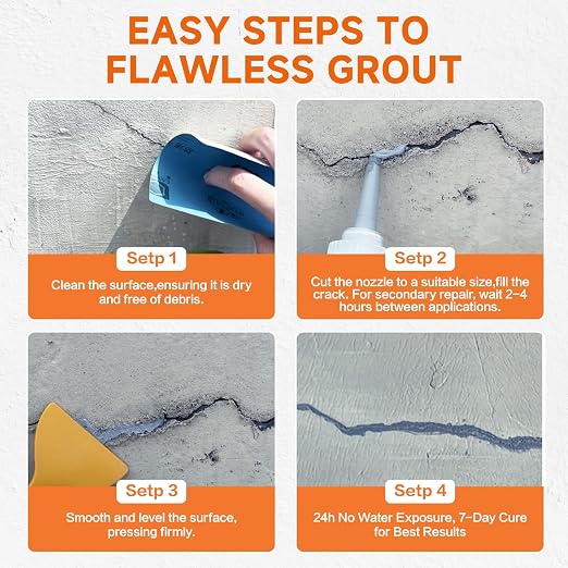 Concrete Crack Filler, Heavy-Duty Cement Crack Filler, Self Leveling Concrete - Image 7