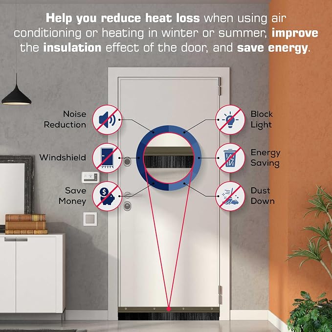 Brown Aluminum Brush Door Sweep - Image 3