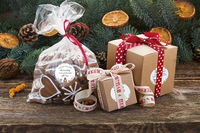 80 Pieces Cute Woodland Creature Thank You Stickers, Baby Shower Birthday Party Decorate Watercolor Forest Woodland Animals Theme Party Gift Wrap Bag Label Decorations, 4 Design Stickers