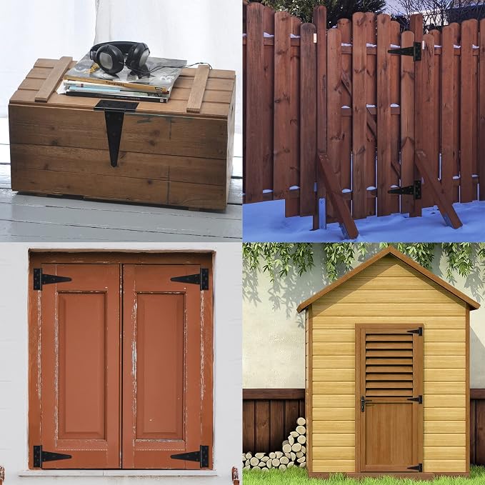 8 Inch T-Strap Shed Door Hinges Heavy Duty, Yard Door, Barn Door Gates - Image 7