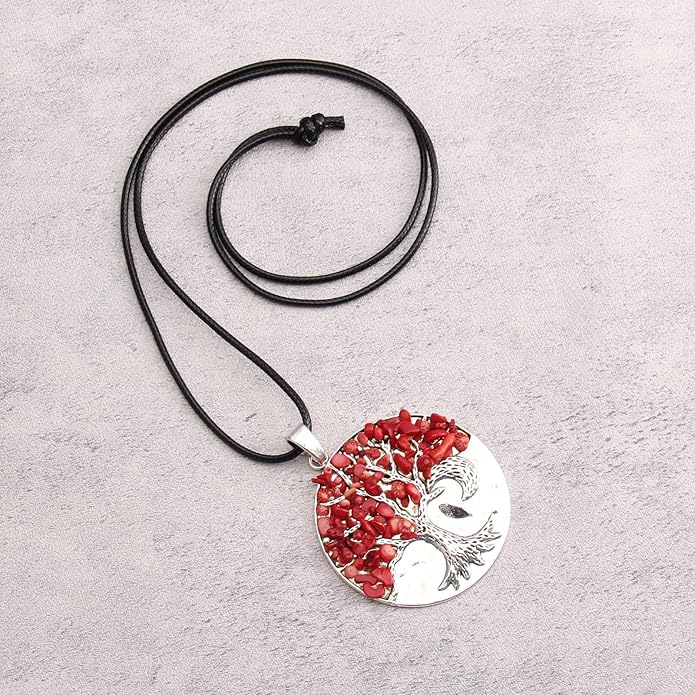 GelConnie Boho Necklaces for Women Vintage Silver Circles Long Pendant Necklace Cowgirl Sweater Necklace Adjustable Leather Choker Necklace for Women
