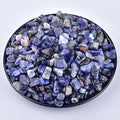 Polished Sodalite Crystal Chips 200 Pcs - 0.3" 10 oz Tumbled Stone Chips Crushed Sea Glass Stones Healing Reiki Crystal Jewelry Making Home Decoration