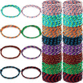 Remerry 168 Pcs Friendship Bracelets Adjustable Woven Rope Bracelets Bulk Valentine's Day Birthday Party Favors & Goodie Bag Stuffers, 8 Assorted Colors(Dark Colors)