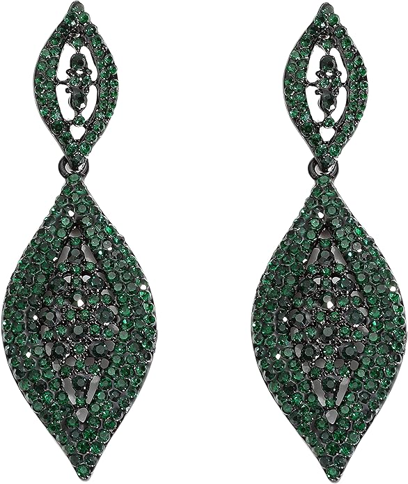 Elegant Rhinestone Dangle Earrings Crystal Wedding Bridal Long Dangling Drop Earrings Chandlier Earrings for Women Bridesmaid