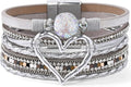 VIBILIA Boho Leather Wrap Bracelets for Women Multi-Layer Bracelets with Strong Clasp Jewelry for Women