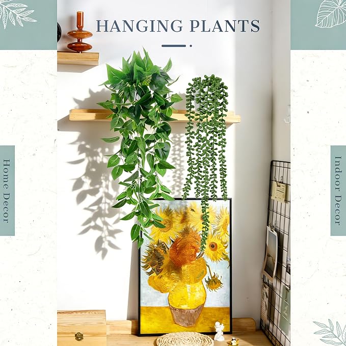 Der Rose 4Pcs Fake Hanging Plants - Image 7
