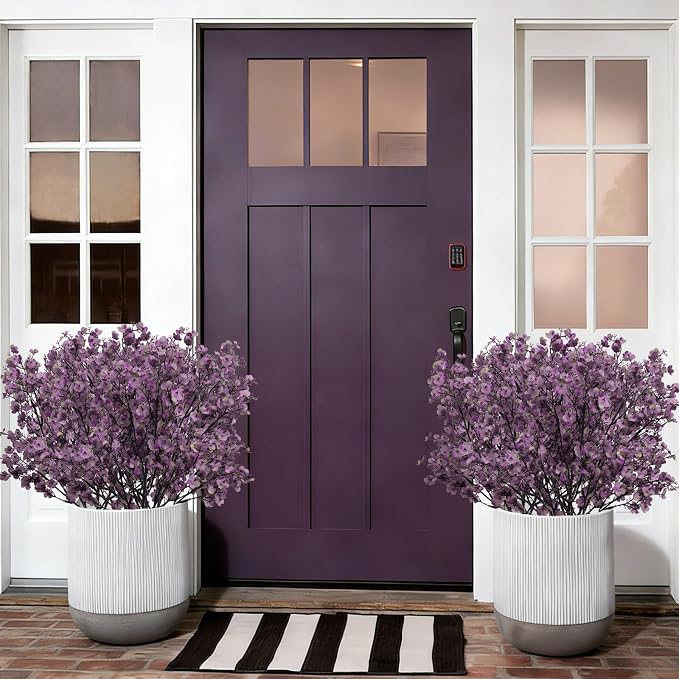 5 Pcs Fake Flowers, Babys Breath Artificial Flowers, Lavender Purple | Real - Image 7