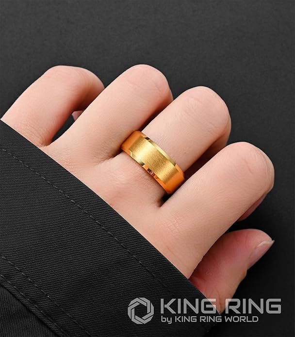King Ring Tungsten 4/6/8/10mm Rings – Super Polished Matt Finish Tungsten Rings – Designed in USA