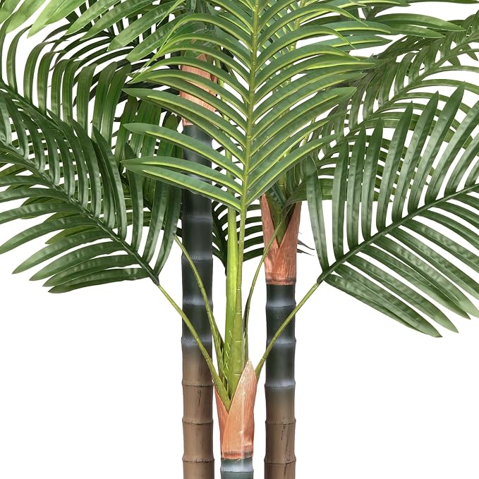 6ft Artificial Palm Tree Indoor Plant，Triple Faux Tropical Areca Floor Plant in - Image 7