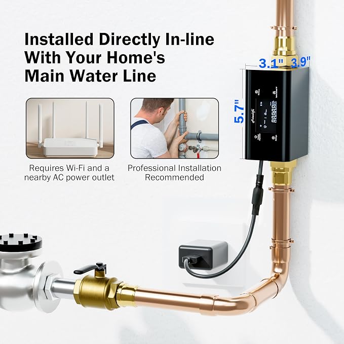 Frizzlife LP365 Smart Water Monitor and Automatic Shutoff Valve - Image 5