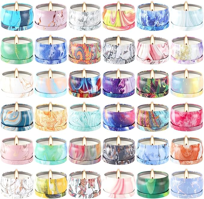 YOROXRG 36 Pack Scented Candles, Soy Wax Travel Tin Jar Candles, Aromatherapy - Image 8
