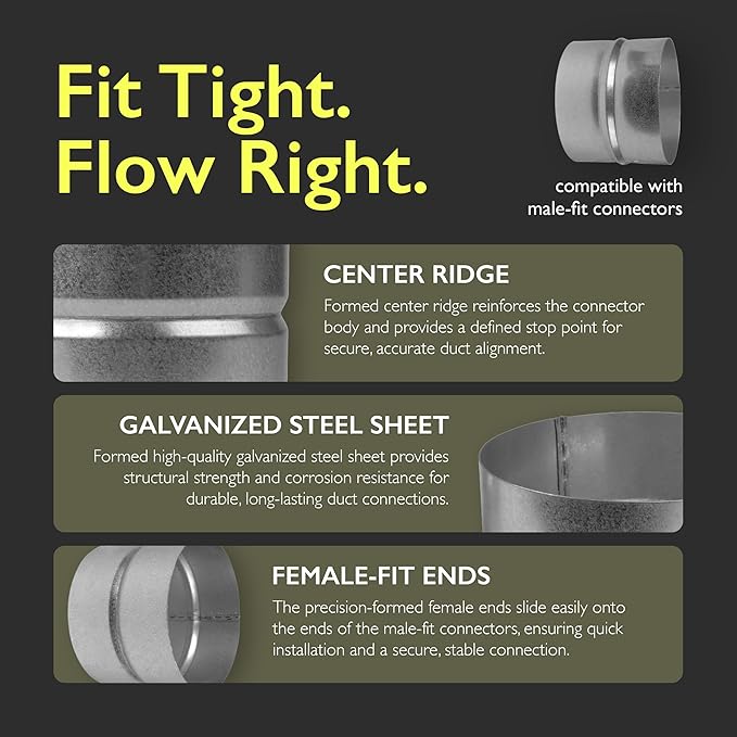 5 Inch Duct Fitting Connector for HVAC Ducting - Image 4