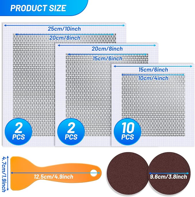Ranekie 14 Pack Drywall Repairs Patch, 4/6/8 Inch Drywall Repair Kit - Image 2