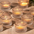 4 Pack Tealight Clear Candle Holders, Votive Tea Light Candle Holder | Table by LOVELIGHTLOVELIFE