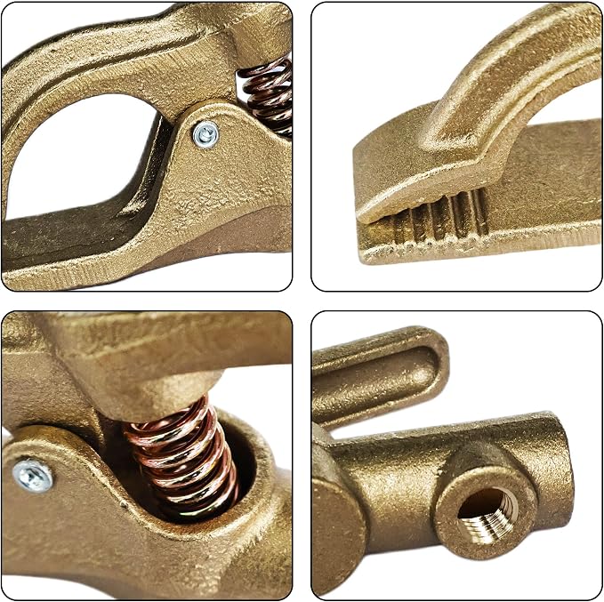 300-Amp Welding Ground Clamp, Heavy-Duty Brass Earth Clamp - Image 6