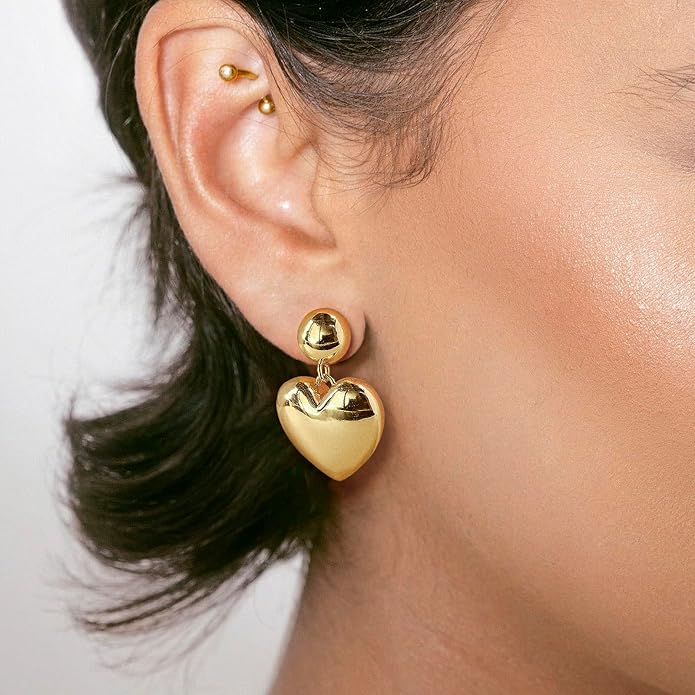 14K Gold Earring Cross Waterdrop Butterfly Heart Knot Earrings for Women Gold Silver Cross Leverback Drop Gold Silver Teardrop Hoop Dangle Earring White Gold Dangle Drop Earring