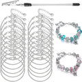 20PCS Snake Chain Charm Bracelet with Bracelet Helper Adjustable Snake Bracelet Chains with Lobster Clasp Extender Chain for Women DIY Jewelry Making Supplies