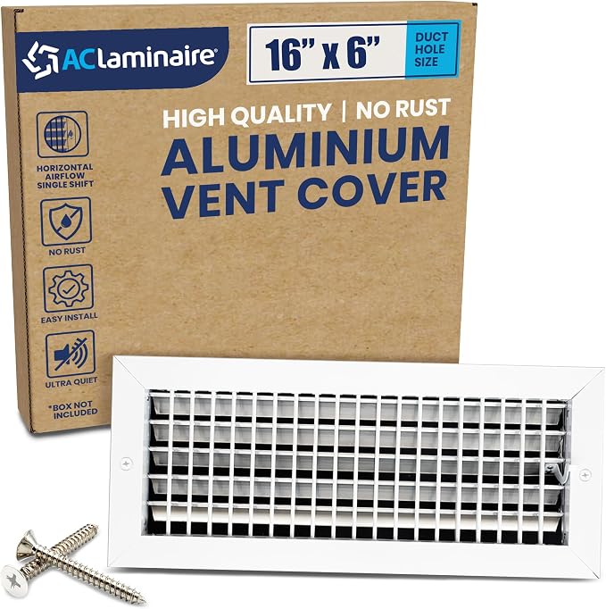 16x6 Duct Hole Adjustable Vent Cover by ACLAMINAIRE