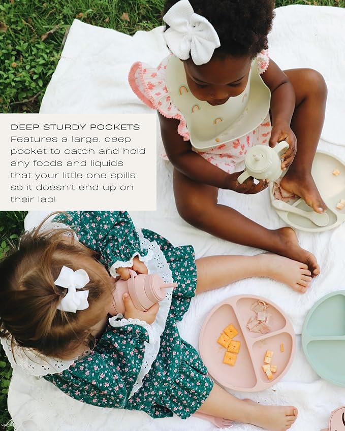 Hippypotamus Silicone Baby Bibs - Soft Waterproof Bibs for Babies & Toddlers