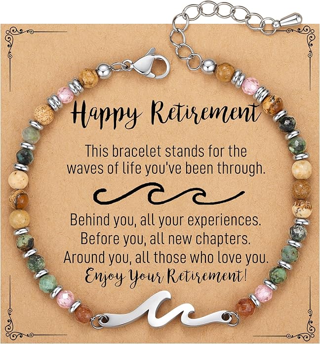 TONY & SANDY Friend Gifts for Women, Unique Valentine's Day Gifts for Her, Sister Gifts from Sister, Wave Bracelet, Christmas Birthday Gifts for Women, Bestie Friendship Bracelets
